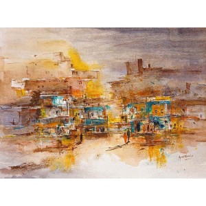 Ejaz Khan, 11 x 15 Inch, Water Color on Paper, Abstract Painting, AC-EJK-003